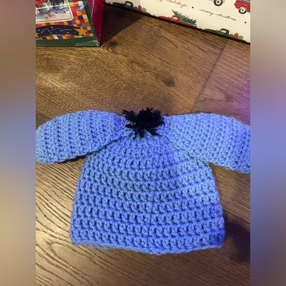 Handmade Brand New Crocheted Eeyore Winnie the Pooh Baby Hat - Picture 5 of 5